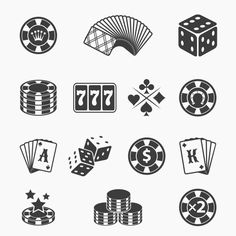 casino and gambling icons - miscellaneous symbols