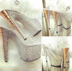 Extreme High Heels, Top Skirt Set, Platform Heels, Wedding Shoe, Skirt Set, High Heels, Glitter, Heels, Quick Saves