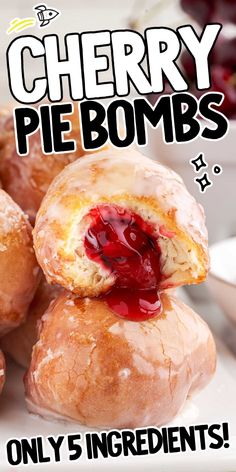 Sweet Cherry Pie Filling, Cherry Filling Recipes, Cherry Pie Filling Recipes, Biscuit Donuts, Sweet Cherry Pie, Canning Cherry Pie Filling, Pie Filling Recipes, Small Treats, Flaky Biscuits