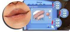 a woman's lips are shown with the word nude on it and an image of her mouth