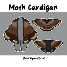 the moths are brown and black, with their wings spread out to look like they're