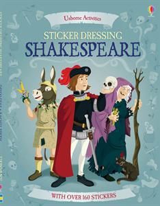 sticker dressing shakespeare with over 25 stickers on the front and back cover for children's books