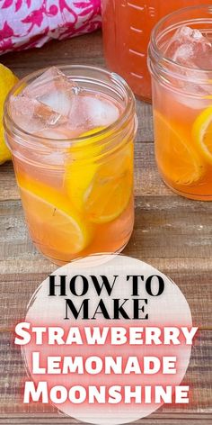 how to make strawberry lemonade in mason jars