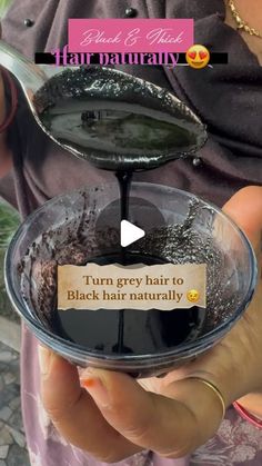 Thicker Hair Naturally, Black And Grey Hair, Hair Remedies, Grey Hair, Thick Hair Styles, Black Hair, Natural Hair Styles, Grey