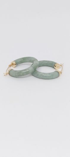 GREEN Jade Hoop 14k Yellow Gold Earrings / Natural Color Grade A Green Jade Hoop Earrings / Jade Hoop Earrings 14K yellow Gold. Product Info: -Earring Dimensions: 23mm x 23mm -Metal: 14k -Stone: Natural color Grade A Green Jade. -Colors: Green. -Finish: Yellow gold. -Nice Gift box is included. Green 14k Gold Hoop Earrings, Green Jade Hoop Jewelry, Green May Birthstone Hoop Earrings, Green Hoop Earrings For Anniversary, Small Hoop Green Earrings For May Birthstone, Green 14k Gold Hoop Earrings Fine Jewelry, Green 14k Gold Fine Jewelry Hoop Earrings, Green Small Hoop Earrings Fine Jewelry, Green Jade Hoop Earrings