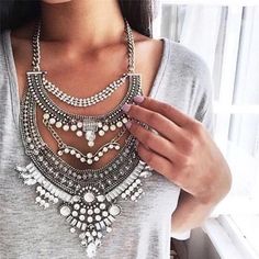 Boho Statement Necklace, Statement Collar Necklace, 2017 Fashion Trends, Fashion Capsule, Crystal Choker, Jewelry Choker, Boho Necklace, Vintage Boho, All About Fashion