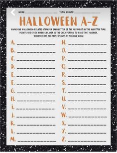 a printable halloween activity for kids to practice their handwriting and spelling with the letter's