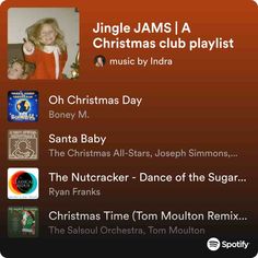 the christmas album is being displayed on an iphone screen, and it's all in red