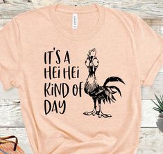 It's A Hei Hei Kind Of Day shirt, Family Vacation shirts, Shirts for women, Epcot shirt, Family Vaca Funny Summer Tops As Gift, Summer Slogan Top As Gift, Summer Text Print T-shirt For Gift, Disney Cruise Shirts, Disney Family Vacation Shirts, Womens Disney Shirts, Disney Family Vacation, Epcot Shirts, Disney Princess Birthday