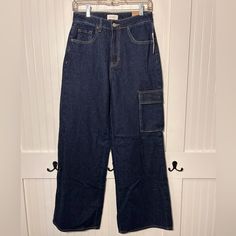 Nwt Never Worn. 26x30 Side Pocket Wide Leg Jeans, Cheap Rigid Denim Bottoms For Fall, Social Tourist Jeans, Tj Max Jeans, Cherokee Jeans, Jeans Pacsun, Pacsun Jeans, Wide Leg Denim, Pacsun