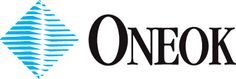 the oneok logo is shown in black and blue