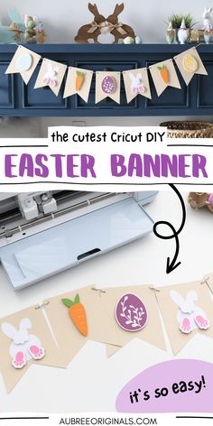 the cutest cricut diy easter banner it's so easy to make