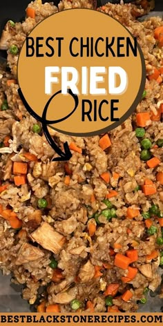 FRIED RICE Fried Rice On The Blackstone, Rice On The Blackstone, Blackstone Chicken, Easy Chicken Fried Rice, Chicken Fried Rice Recipe Easy, Outdoor Griddle Recipes, Hibachi Recipes, Chicken Fried Rice Easy, Easy Chicken Stir Fry