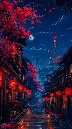 Cool Animated Wallpaper Backgrounds, Lights Trees, Glow Night, Aesthetic Wallpaper Iphone, Cocoppa Wallpaper, Pretty Backgrounds, Japon Illustration, Wallpaper Size