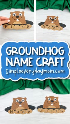 groundhog name craft for kids to make