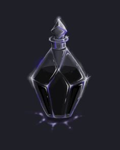 a black diamond perfume bottle on a dark background