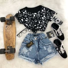 Pinterest Outfits, Teenager Outfits, Summer Fashion Outfits, Cute Summer Outfits, Teen Fashion Outfits, Cute Casual Outfits, Outfits For Teens, Cute Fashion, Teen Fashion