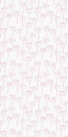 a pink palm tree pattern on a white wallpaper with light pink lines in the background