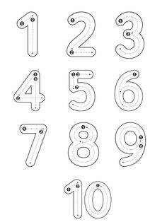 numbers that are drawn in the shape of letters and numbers to be used for crafts