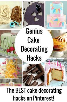 the best cake decorating hacks on pinterest are featured in this post