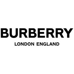 the logo for burbery london england, which has been changed to black and white