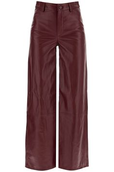 A0004 LOULOU STUDIO NAPPA LEATHER FIGARI PANTS Loulou Studio, Parisian Chic, Skirt Suit, Nappa Leather, Handbag Accessories, Accessories Design, Dress To Impress, Wide Leg Pants, Dolce And Gabbana