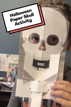 Halloween Paper Skull Activity Plants Kindergarten, Inclusive Classroom, Halloween Arts, Skeleton Mask, Halloween Art Projects, Skull Model, Mystery Science, Halloween Arts And Crafts, Halloween Activity