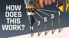 a drill and screwdriver with the words how does this work?