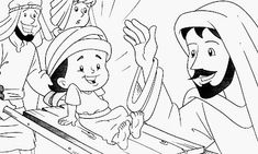 the three wise men are riding on a train with their children coloring pages for kids