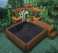 Minecraft Garden, Tub Design, Minecraft Things, Building Things, Minecraft Interior Design