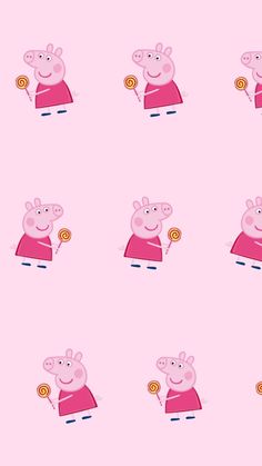 peppa pig wallpaper with pink background