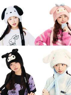 This price is for a hat only, others are not included. My Melody Hat, Kuromi Hat, Totoro Hat, Cinnamoroll Plush, Kawaii Hat, Steampunk Fashion Female, Winter Headwear, My Melody Cinnamoroll, Plush Hat