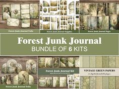 forest junk journal bundle of 6 kits