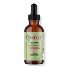 Rosemary Mint Scalp & Hair Strengthening Oil - Mielle | Ulta Beauty Cursed Doodles, Mielle Rosemary Mint, Hair Strengthening Oil, Scalp Hair Growth, Mielle Organics, Rosemary Oil For Hair, Hair Growth Serum, Rosemary Mint, Rosemary Oil