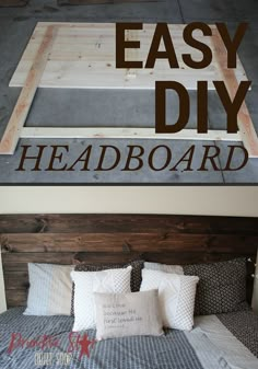 an easy diy headboard made out of pallet wood