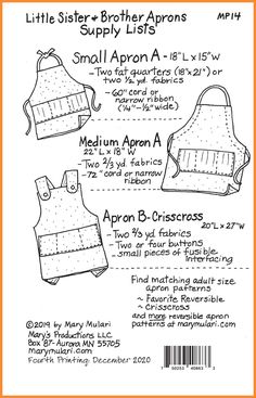 the instructions for how to make an apron