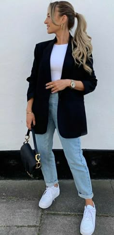 Blazer Outfits Casual, Blazer Outfits For Women, Outfit Chic, Stylish Work Outfits, Business Outfit, Casual Work Outfits, Looks Chic