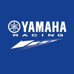 the yamaha racing logo on a blue background