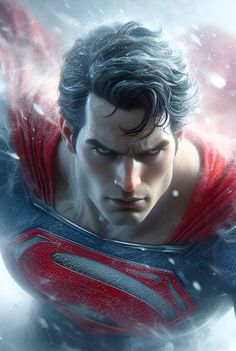 man of steel superman in the snow