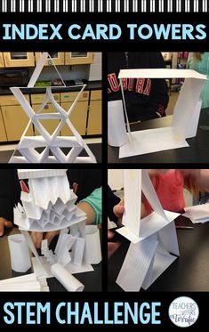 Stem Towers, Card Tower, Stem Club, Teaching Stem, Steam Projects, Stem Classroom