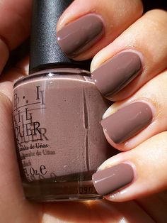 OPI over the taupe. one of my favorites! Taupe Nail Polish, Neutral Nail Polish Colors, Ongles Gel French, Taupe Nails, Neutral Nail Polish, Neutral Nail, Brown Nail