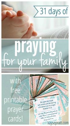 praying for your family with free printable prayer cards