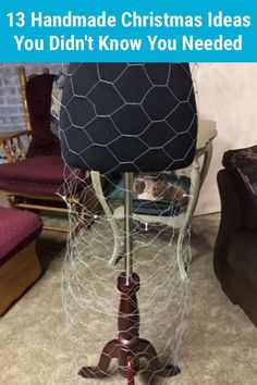 a chair sitting on top of a wooden table next to a pile of chairs and other furniture