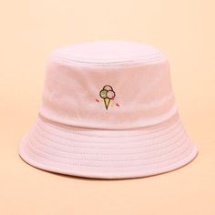 Color: Pink - Ice Cream, Size: 2-5 years old baby Cute Pink Cheap Bucket Hat, Cute Cheap Pink Bucket Hat, Cheap Cute Bucket Hat, Kawaii Bucket Hats, Cream Bucket Hat, Ice Cream Bucket, Egirl Clothing, Cute Bucket Hats, Fishing Bucket Hat