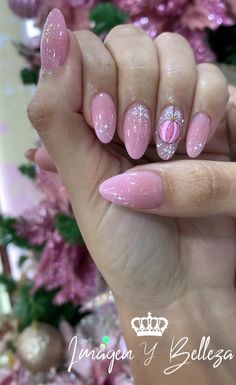 Holiday Nails Pink, Pink Christmas Nail Designs, Cheetah Print Nails, Baby Blue Nails, Super Cute Nails, Cute Christmas Nails, Work Nails, Sparkle Nails, Xmas Nails