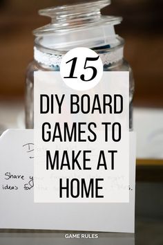 diy board games Games To Make At Home, Board Games To Make