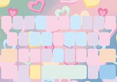 an abstract background with pastel colors and hearts