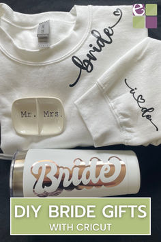 Bride-to-be sweatshirt, Mr. and Mrs. ring trinket tray, bride Stanley tumbler