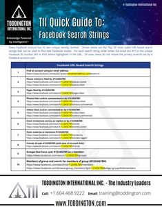 the information page for facebook search