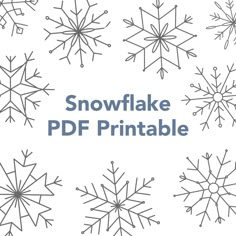 the snowflake printable pattern is shown